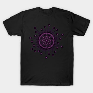 Virus Mandala (black/pink) T-Shirt